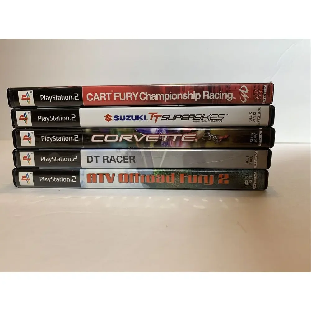Lot of 5 Racing Games PS2 PlayStation2 Corvette, DT Racer, ATV 2, TT Superbikes